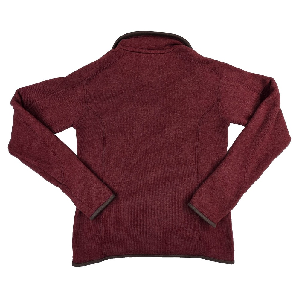 Patagonia Better Sweater 1/4 Zip Red Womens Medium 25617 Bergundy Red - Picture 9 of 9